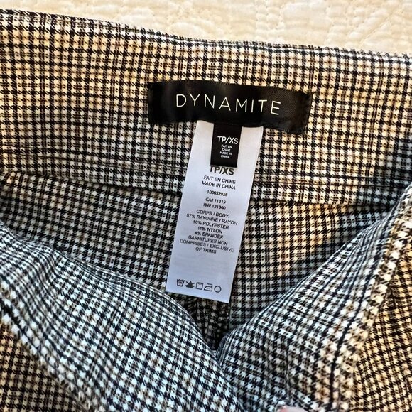 Dynamite Stretch Gingham Plaid Legging Pants with Side Zipper - Picture 3 of 8